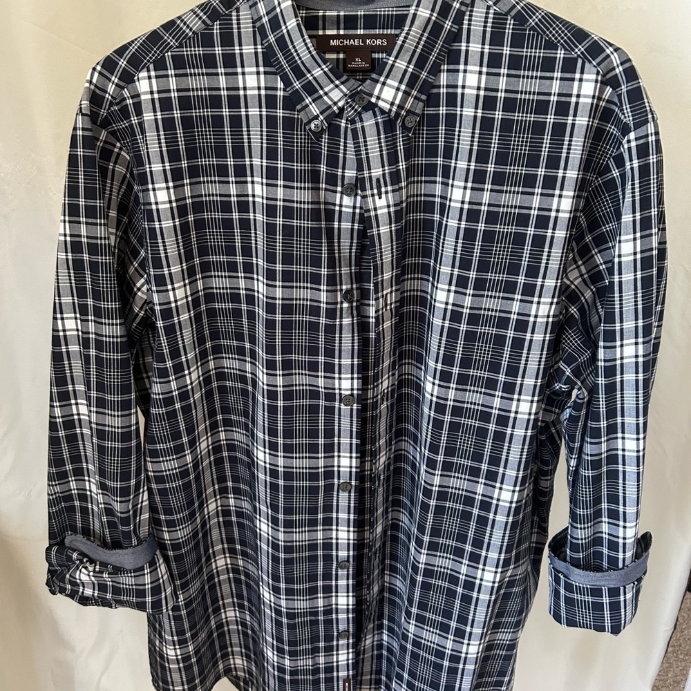 Michael Kors plaid oxford shirt
